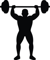 Weight lifting vector silhouette 