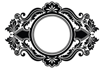 Set of Classic border vector silhouette 