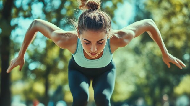 Outdoor female athlete.