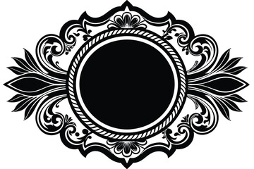 Set of Classic border vector silhouette 