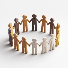 The concept of unity cooperation teamwork and charity.