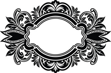 Set of Classic border vector silhouette 