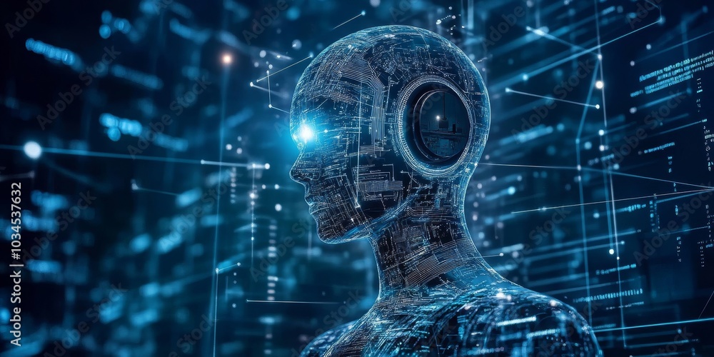 Leinwandbilder Advanced information retrieval interface with AI search tools, providing precise access