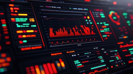 Obraz premium Financial Model Visualization: Advanced Investment Strategies Unveiled on Digital Screen