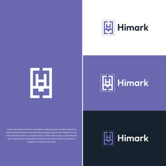 Flat design letter h logo template