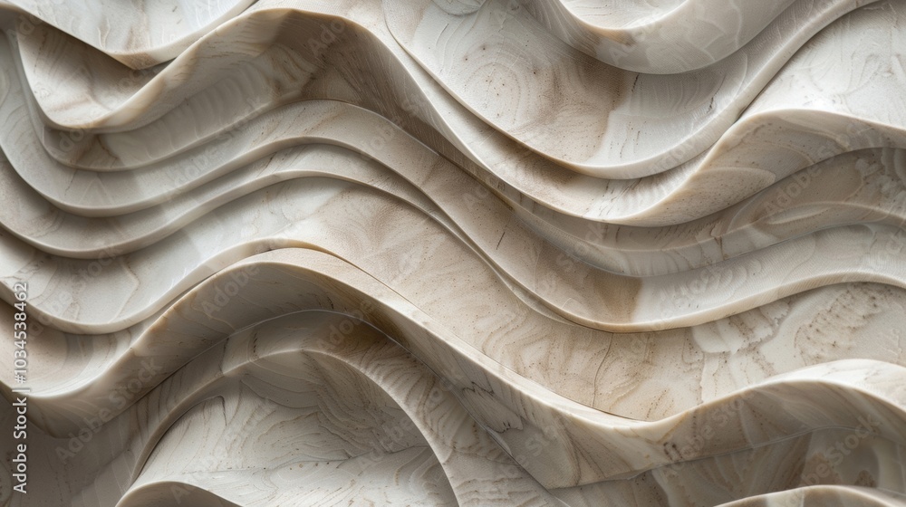 Aufkleber a pattern of cascading waves evoking a sense of movement and fluidity with its natural lines