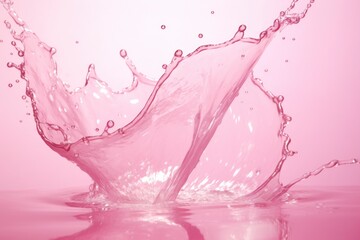 Pink water liquid splash