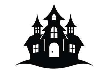 Haunted House Icon vector silhouette