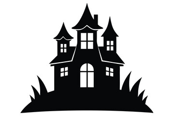 Haunted House Icon vector silhouette