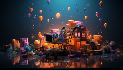 shopping online matte background for black friday 