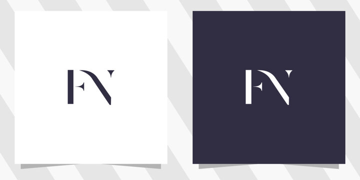 letter fn nf logo design
