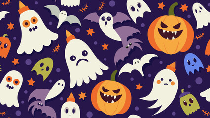 halloween seamless background pattern