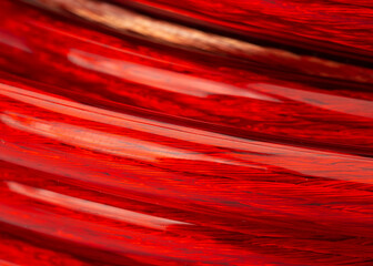 Close Up of Red Insulated Copper Wire Coil