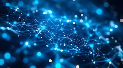 Abstract Network Patterns Forming in Futuristic Digital Space Design picture