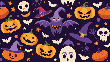 halloween seamless pattern