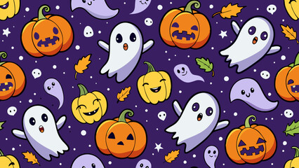 halloween seamless background