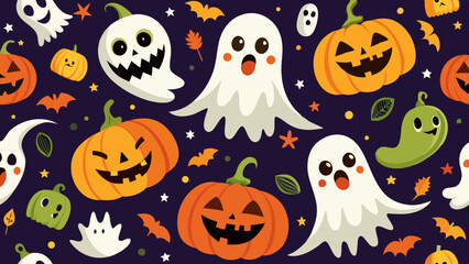 halloween seamless background