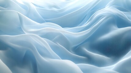 A serene, abstract depiction of flowing, textured waves in soft blue, evoking a sense of calmness and tranquility.