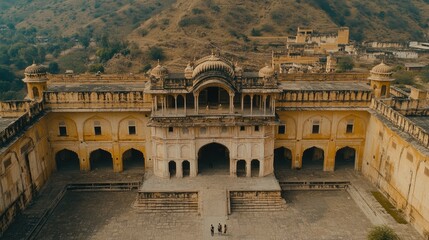 Majestic Fort Setting in Serene Landscape