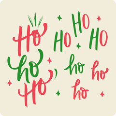 santa claus laugh hohoho funny lettering