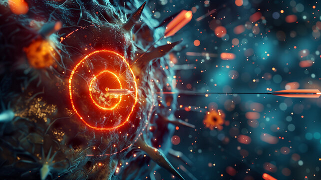 Targeted drug antibodies represented on cancer cell