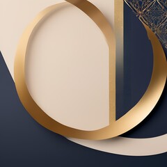 Elegant Gold and Navy Blue Abstract Design for Luxurious Aesthetics