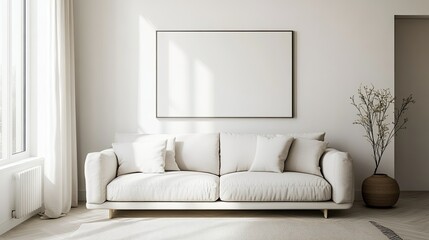 Cozy Minimalist Living Room with Neutral Palette
