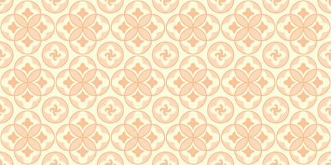 Fototapeta premium Abstract Geometric Pattern With Orange and Light Yellow