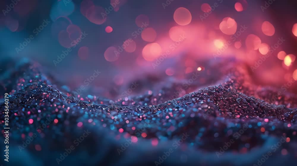 Aufkleber glimmers of colorful particles dance like stars on a textured surface, creating an ethereal atmosphe
