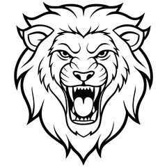 lion head vector