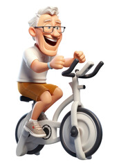 Obraz premium PNG Exercise bicycle vehicle cartoon.