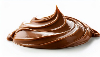Chocolate cream spread isolated on white background