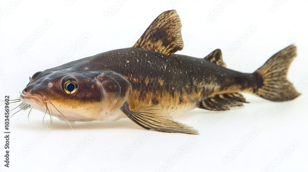 Poster electric catfish is displayed in detail highlighting its unique body structure and coloration ideal 