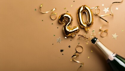  20th anniversary champagne bottle balloon pop.