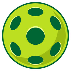 Obraz premium Green pickleball ball icon 