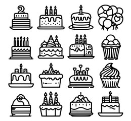 birthday cake with candles, birthday cake set
