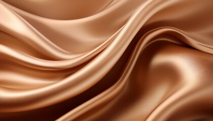 Fototapeta premium Pale brown silk satin wave elegant luxury shiny decoration background