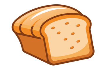 Delicious bread peach vector art illustration
