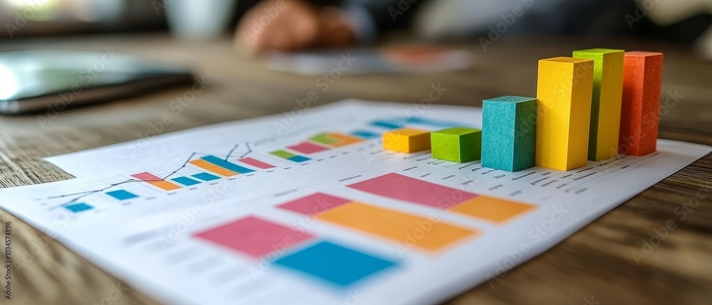 Poster a hyperrealistic depiction of a project team analyzing data trends in a business development analysi