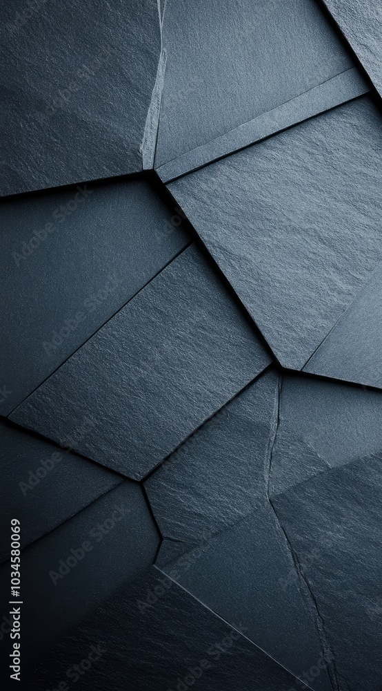 Poster abstract geometric layers in dark tones, creating a textured background.