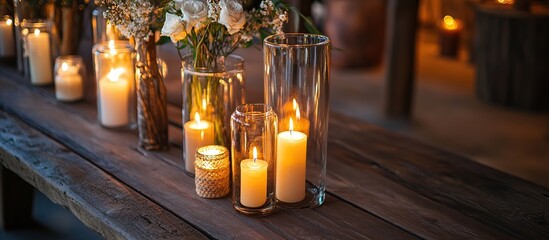 Candles on a Wooden Table
