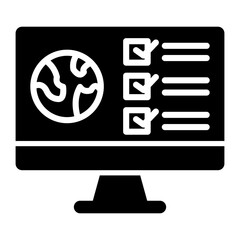 Online Assessment Glyph Icon