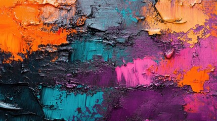 Vibrant Textured Graffiti Wall Background