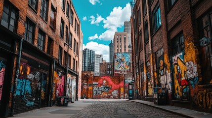 Fototapeta premium Vibrant Graffiti Art on Urban Walls
