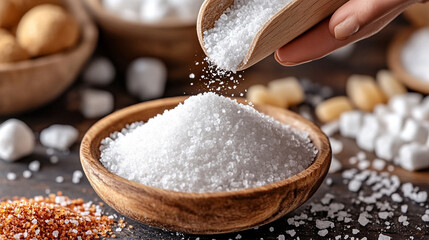 hand sprinkles salt over a dish in a kitchen setting, symbolizing the art of cooking, adding flavor and care, representing precision, creativity, and the importance of small details in life