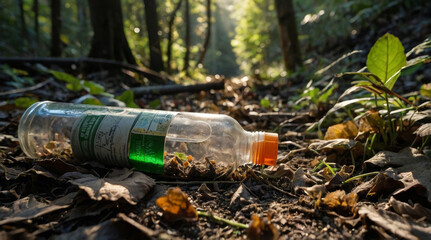 Obraz premium An outdoor scene with a focus on environmental pollution