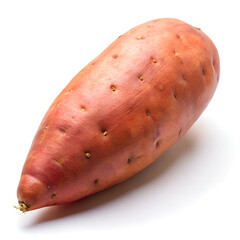 sweet potatoes isolated on white