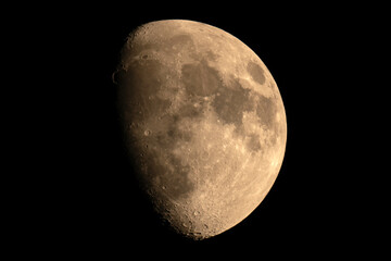 The waxing gibbous moon as it appeared over southern California on October 10, 2024