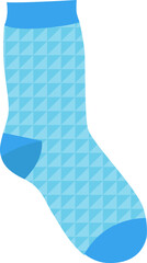 Blue cotton sock. Cozy warm foot wear