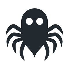 Halloween ghost horror spider vector icon design